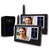 24hours monitoring 3.5 inch touch key wireless video door phone intercom system(1v2) for villa