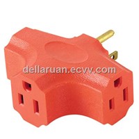 3 outlet adapter socket UL certificate plug/power cord