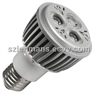 3x1W LED PAR20 Lamp E27 White Aluminum Housing
