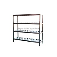 Assembled Stainless steel 4 tier display shelf