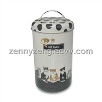 Big Round Handle Tin Boxes for Animal foods, Gift tins from Marshallom