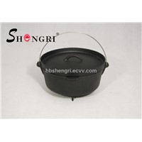 Cast-iron camping Dutch oven