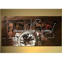Decorative handpainted abstract oil painting on canvas