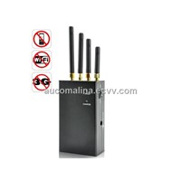 Portable GSM+3G+WIFI Cell Phone Signal Jammer/Blocker