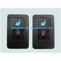 Single dial switch seat heater