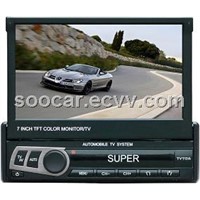 Universal One Din In-dash 7 inch Motorized TFT-LCD Monitor/TV