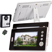 cheap MP3 hands-free 7 Inch color display wireless video door phone intercom system(1v3)