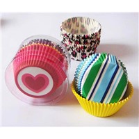 cupcake liners with palstic tube for package on promotion