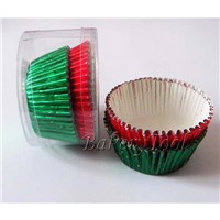 foil cupcake liners baking cups with green and red color for wedding
