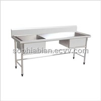 stainless steel kitchen draining table