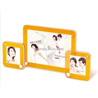 wedding gift acrylic photo picture frame with self-stand/colorful acrylic love couple photo frame
