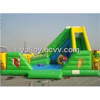 Green Forest with Animals Inflatable Slide Combo for Sale