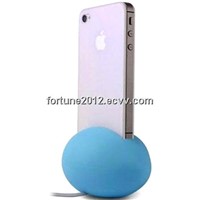 egg shape silicone physical amplifier for iphone