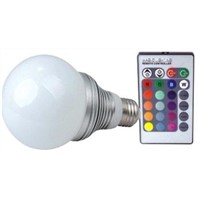 3W RGB With Remote Control Color Changing E27 LED Bulb