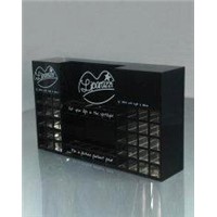 Black Cosmetic Retail Countertop Acrylic Display Holders and Cases
