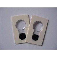 Custom Bulb Shape two of bright LED Credit Card Light with magnifier, logo printed