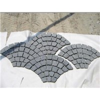 Fan-shaped paving stone