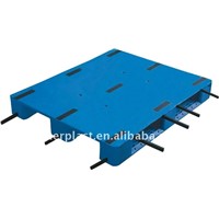 Flat Surface 3 Runner Plastic Pallet with Steel Reinforced