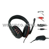 Game headphone For PS3/XBOX360/WII/ Mac/ PC with game &amp;amp; chat,USB headphone(WS-6580)