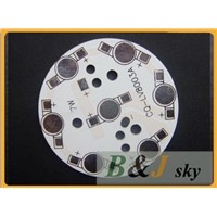 Good quality,7w,7x1w aluminum plate,heatsink,Diameter 4.9cm,use for 7pcs 1w high power lamp