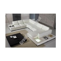 Modern Style Real Leather Corner Sofa Set  GLY035