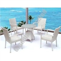 Outdoor PE wicker dining table set GHY1882