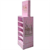 Pink Corrugated Cardboard Counter Displays Retail Products Stands