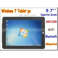 Quality 9.7 inch Capacitive Windows 7 Tablet PC 2GB/32GB Webcam WiFi Bluetooth ( inside 3G option )