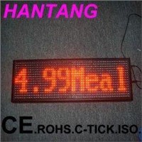Semi outdoor single red LED sign