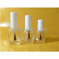 clear fashionable nail polish bottles with cap and brush