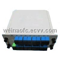 Fiber Optic Card Insertion Box Type PLC Splitter SC/APC-SC/UPC