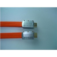 high end flat matel hosing HDMI cable