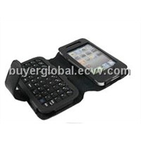 iPhone 4S foldable leather bluetooth keyboard case