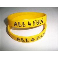 Printed silicone bracelets  wristbands