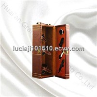 Up market PU leather gift wine boxes.