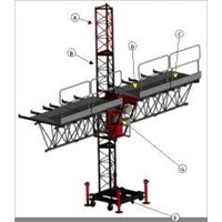 3P, 380V, 50Hz 8.3 m / min Single Mast Climbing Work Platform STC100 D
