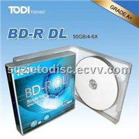50GB Printable Blank Blu-ray Discs with 6X Running Speed, 240-minitue Playing Time
