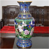 Chinese China Cloisonne Copper Bronze Enamel Vase B10