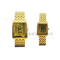 Fashion Gold Watch in Pair