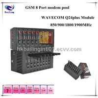 Hot sale !!! Wavecom Q24plus module, supply 8 port gsm modem, bulk sms sender