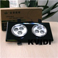 KD-T1662 Crystal Ceiling Spot Lamp 6W 3 Kinds of Color
