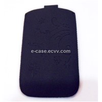 Leather Case for iPhone 4,Retractable Pull-tab Allowing for Phone Access
