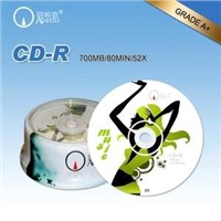 OEM 2-color Printable Blank CD-R with 52x Running Speed, 700MB Memory and 80mins Playing Time