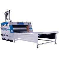 Printing and edge cutting and line pressing machine