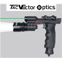 Vertical ForeGrip LED Flashlight Green Laser Combo Sight / 200 Lumens Weapon Light