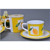melamine cup and coaster