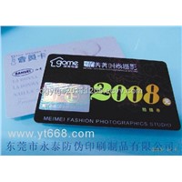 member card with hot stamping