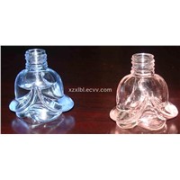 perfume glass bottle of rose shape