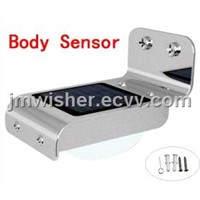 solar sensor wall light (ws-201)stainless steel waterproof Ray & Body motion Sensor 16 LED