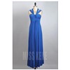 Latest style evening gown halter jersey cotton long prom/party dresses black blue dress